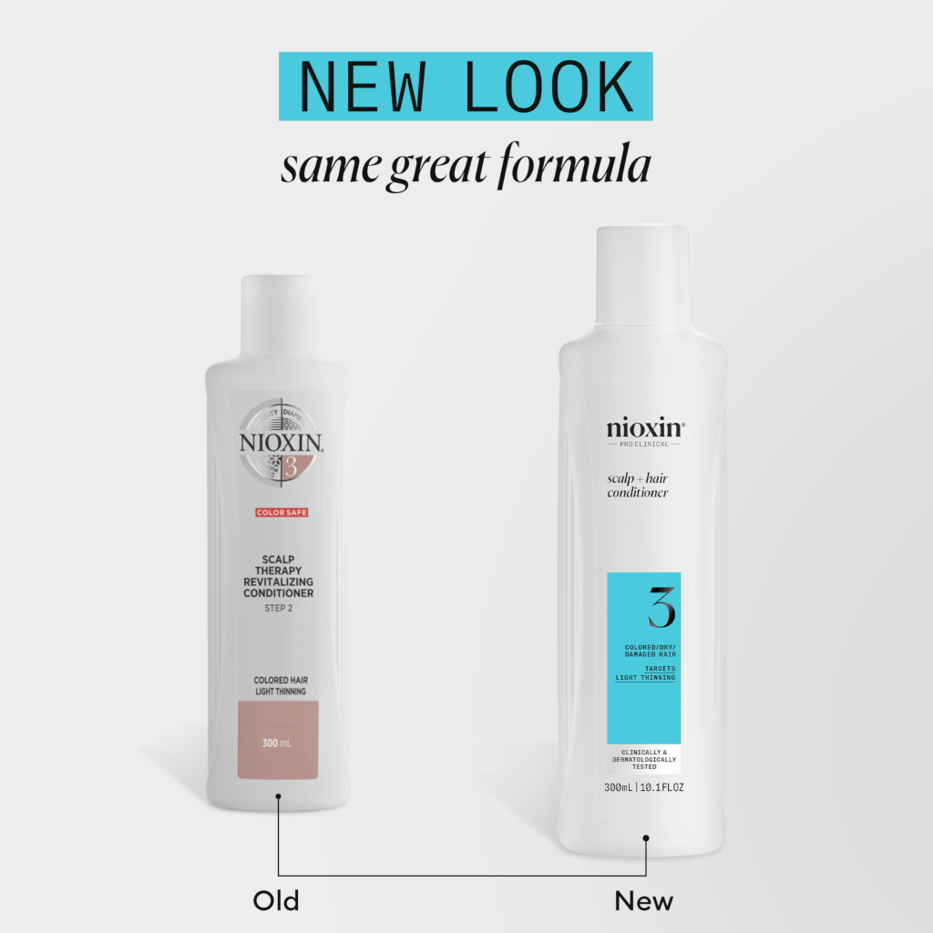 Nioxin System 3 Scalp + Hair Conditioner - Hair Thickening Conditioner for Damaged Hair with Light T 300ml