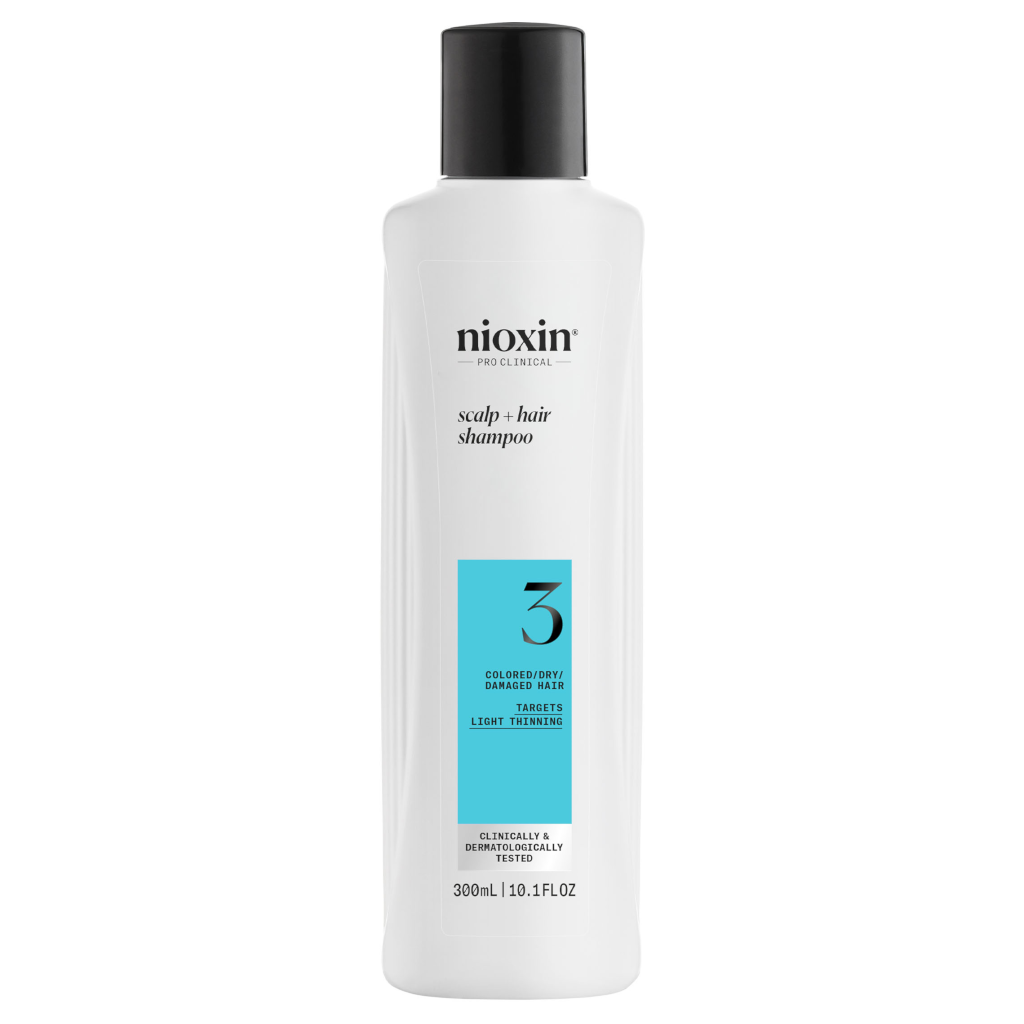 Nioxin System 3 Scalp + Hair Shampoo - Hair Thickening Shampoo For Damaged Hair with Light Thinning 300ml