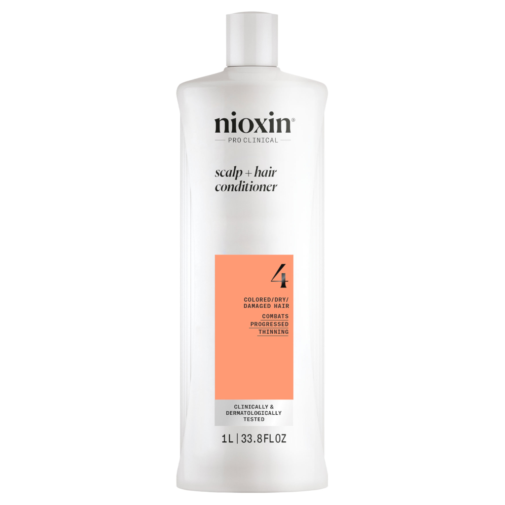 Nioxin System 4 Scalp + Hair Conditioner - Hair Thickening Conditioner for Damaged Hair with Progres 1L