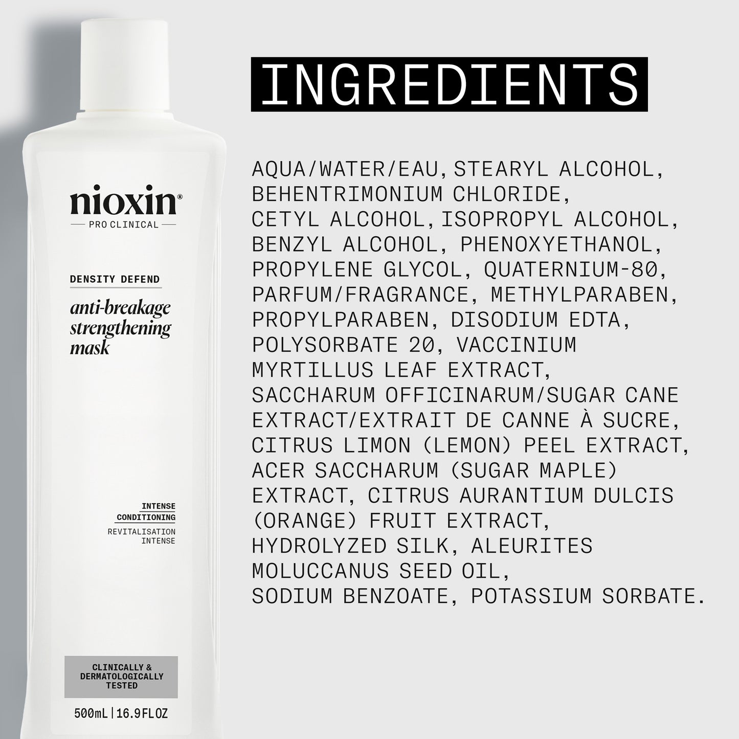 Nioxin Density Defend Anti-breakage Strengthening Mask - Hair Strengthening Product, Protects Agains 500ml