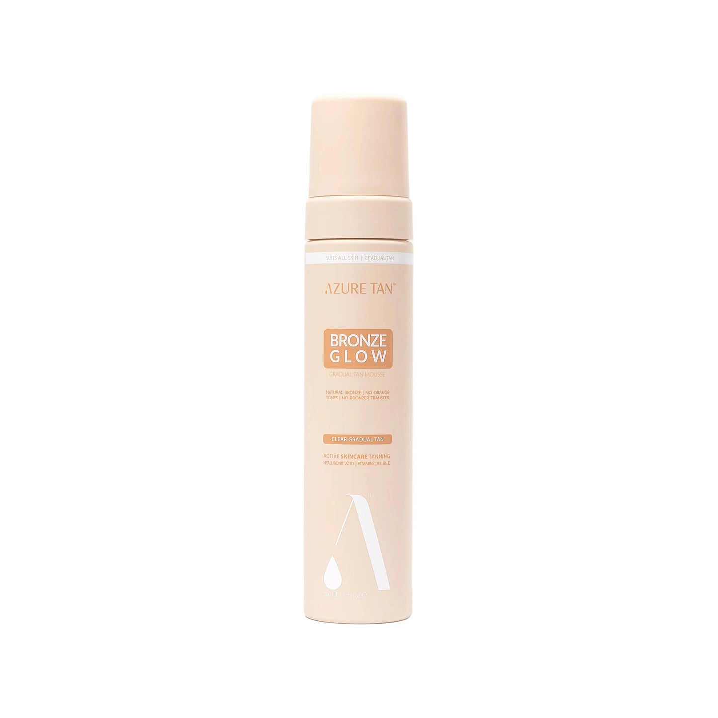 Azure Tan Clear Gradual Tan Mousse Bronze Glow - Light To Medium 200ml