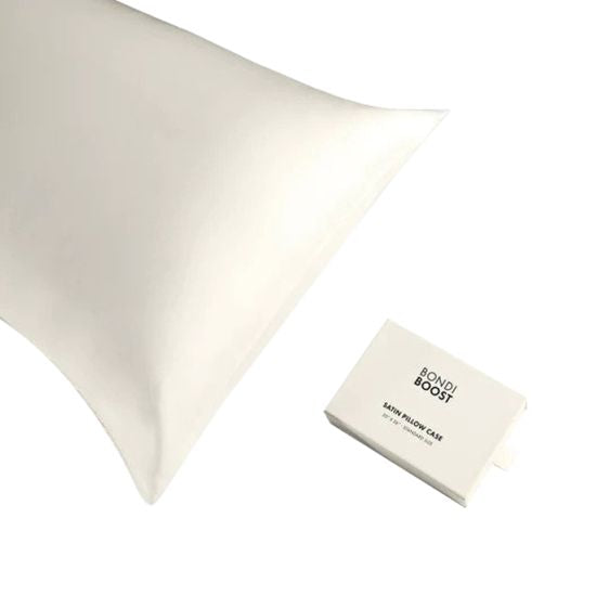 Bondi Boost Satin Pillowcase - Ivory - Standard Size