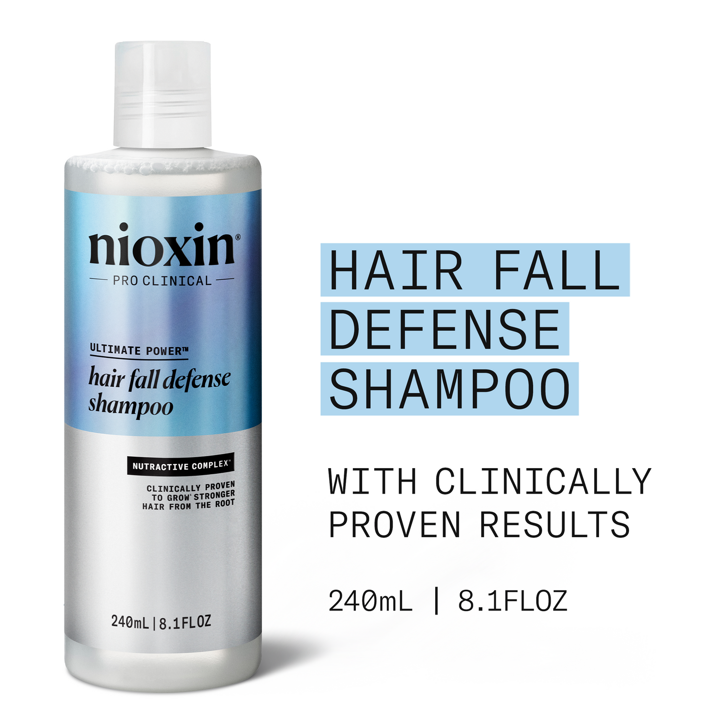 Nioxin Hair Fall Defense Shampoo - Shampoo for Hair Loss 240ml