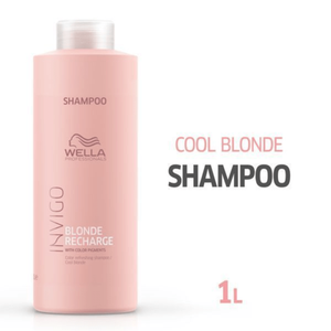 Wella Professionals Invigo Blonde Recharge Cool Blonde Color Refreshing Shampoo 1000ml