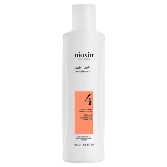 Nioxin System 4 Scalp + Hair Conditioner - Hair Thickening Conditioner for Damaged Hair with Progres 300ml
