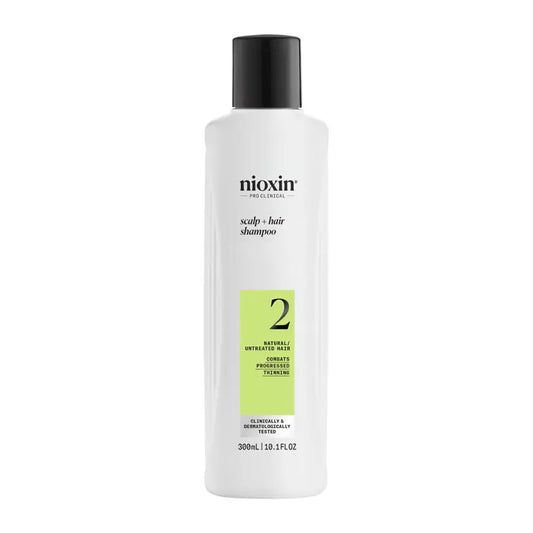 Nioxin System 2 Scalp + Hair Shampoo - Hair Thickening Shampoo For Natural Hair with Progressed Thin 300ml