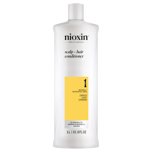 Nioxin System 1 Scalp + Hair Conditioner - Hair Thickening Conditioner for Natural Hair with Light 1000ml
