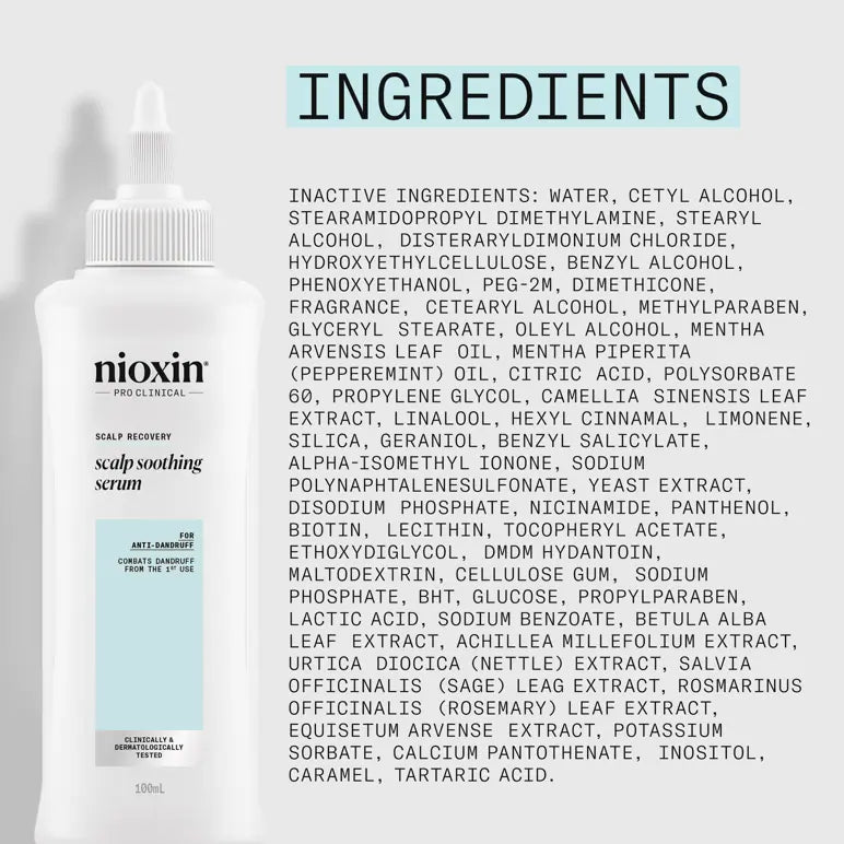 Nioxin Scalp Recovery Scalp Soothing Serum - Itchy, Dry, Flaky Scalp Treatment 100ml