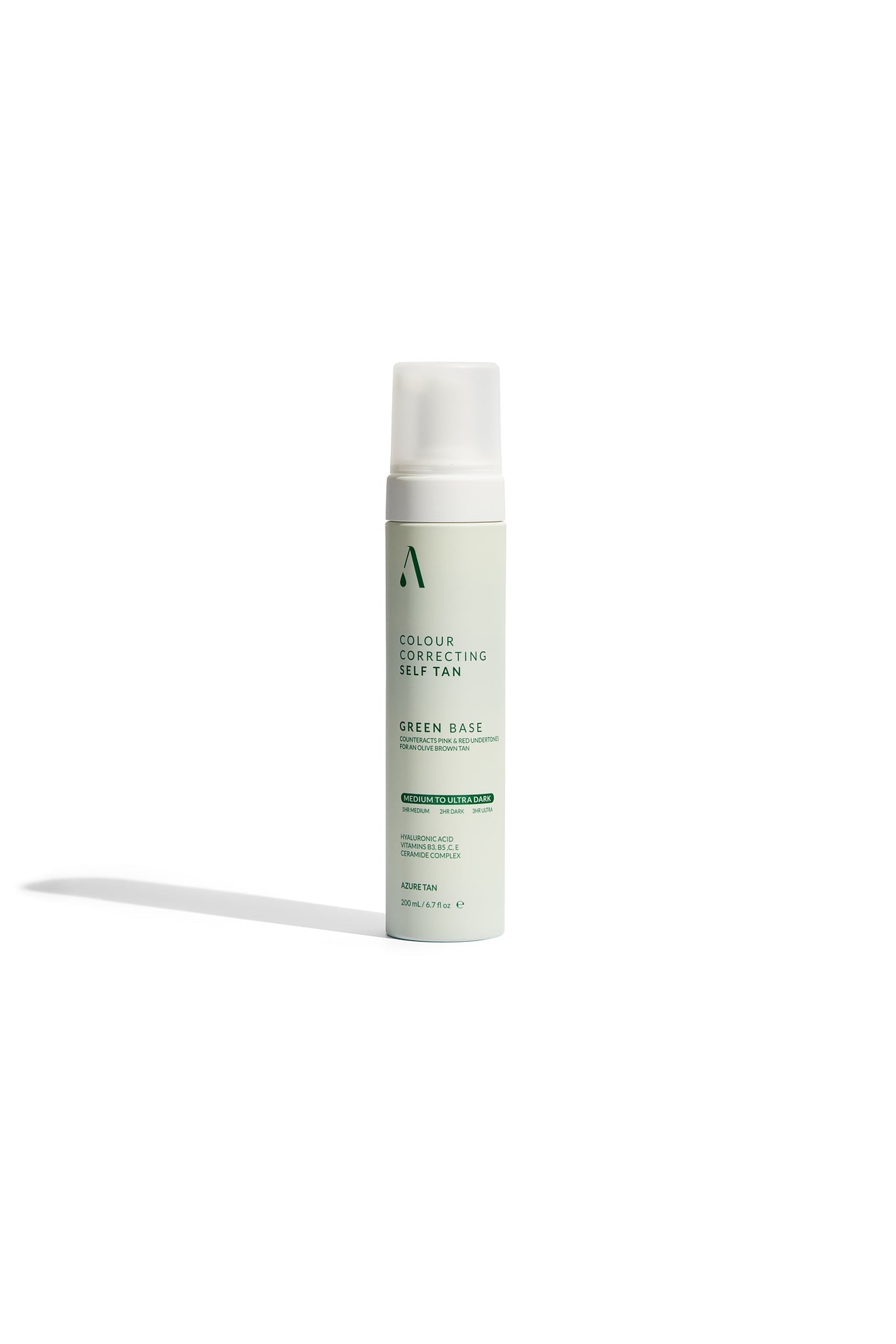 Azure Tan Self Tan Mousse Green Base Medium To Ultra Dark 200ml