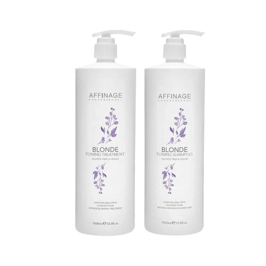 Affinage Blonde Toning Shampoo & Treatment 1L Duo pack