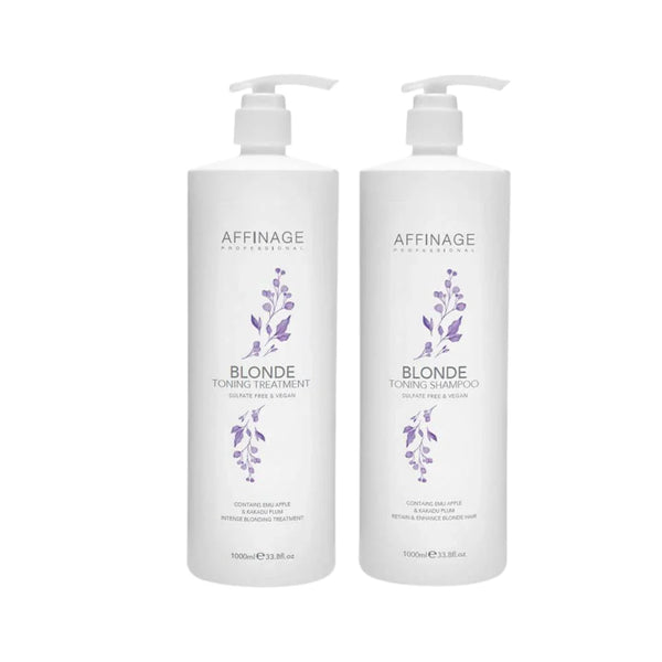 Affinage Blonde Toning Shampoo & Treatment 1L Duo pack