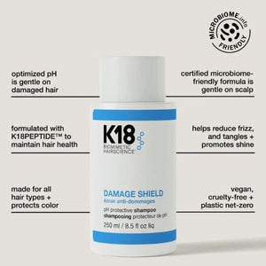 K18 Damage Shield Shampoo and Conditioner 250ml pack 📣