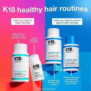 K18 Damage Shield Shampoo and Conditioner 250ml pack 📣