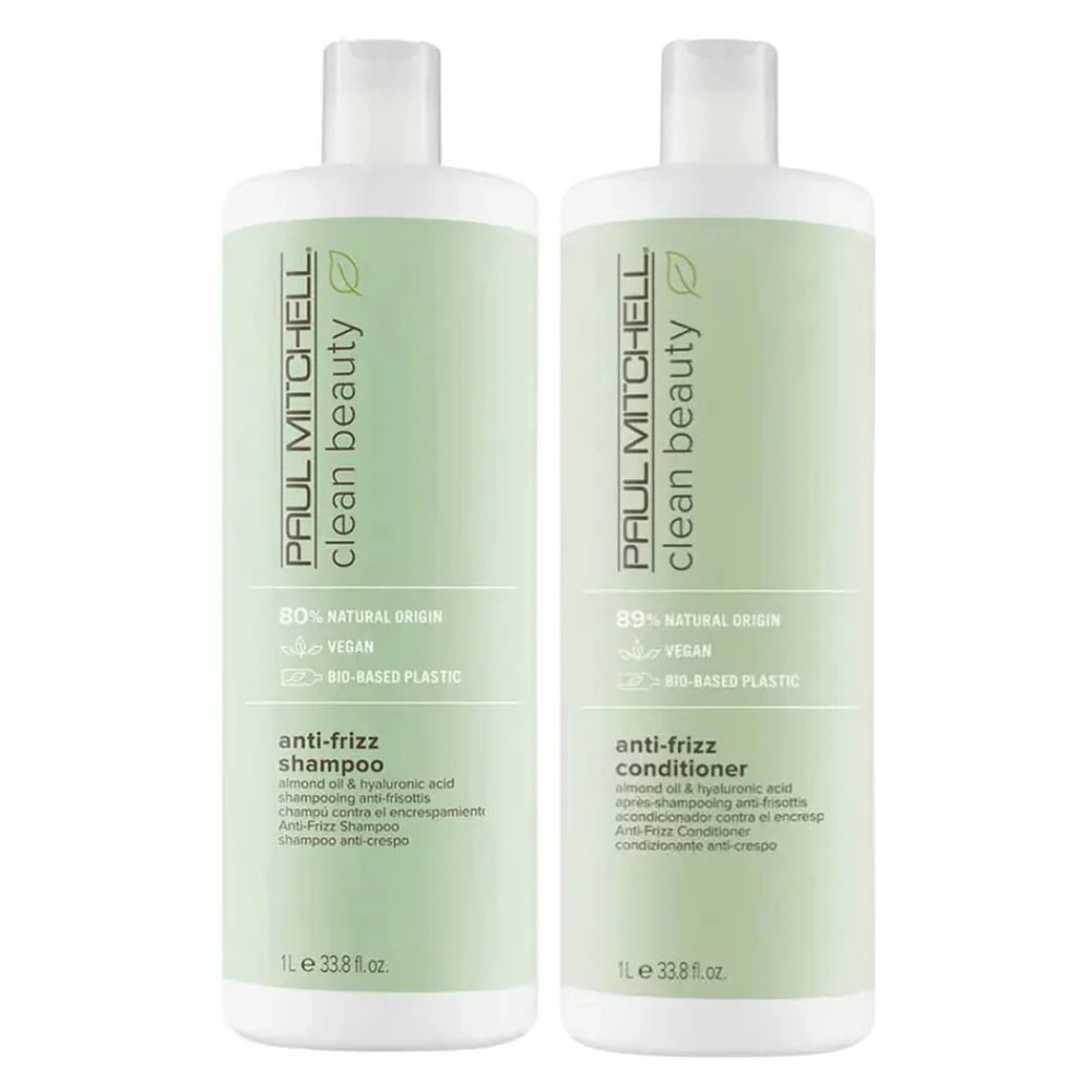 PAUL MITCHELL Clean Beauty Anti-Frizz Shampoo & Conditioner 1L pack 📣