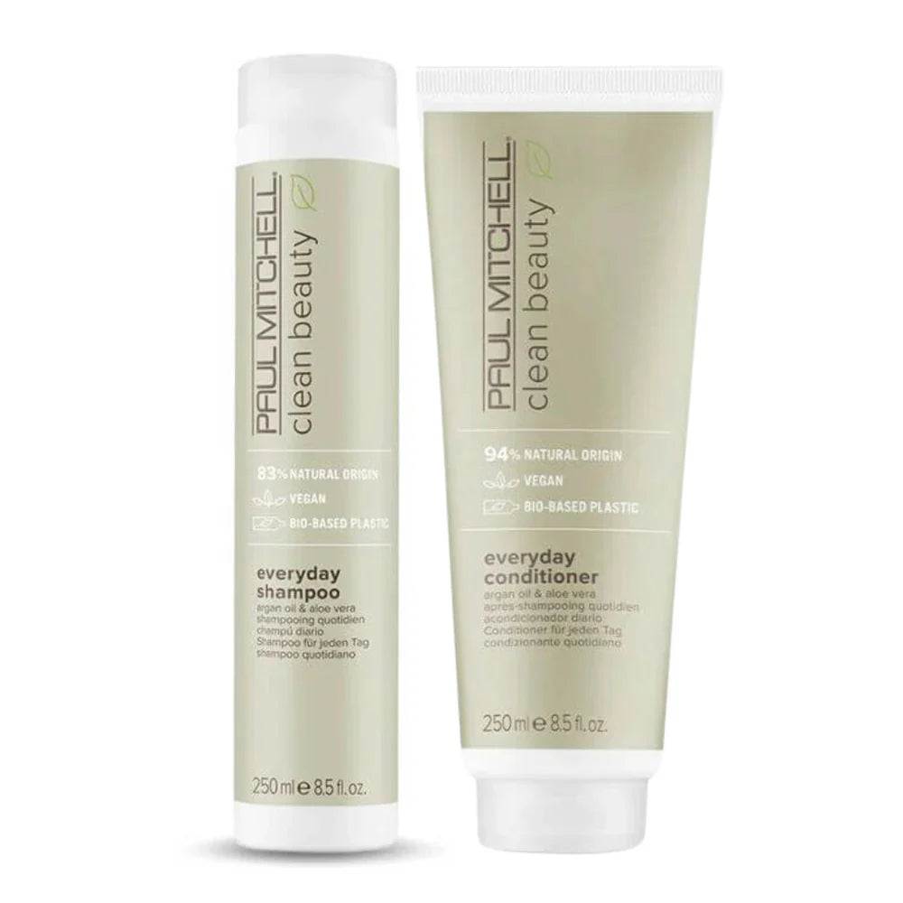 PAUL MITCHELL Clean Beauty Everyday Shampoo & Conditioner 250ml pack 📣