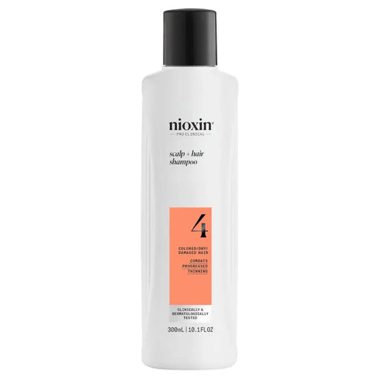 Nioxin System 4 Scalp + Hair Shampoo - Hair Thickening Shampoo For Damaged Hair with Progressed Thin 300ml