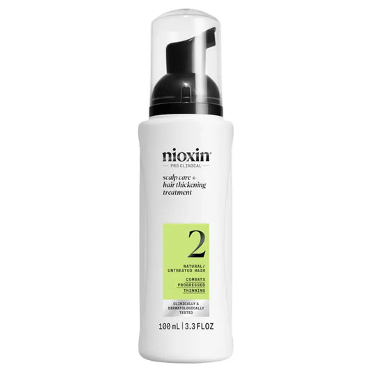 Nioxin System 2 Scalp + Hair Thickening Treatment - Serum for Natural Hair with Progressed Thinning 100ml