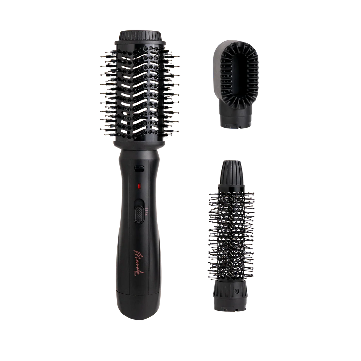 Mermade interchangeable blow dry brush - sleek black