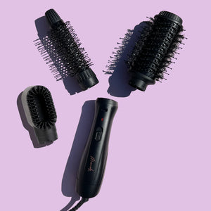 Mermade interchangeable blow dry brush - sleek black