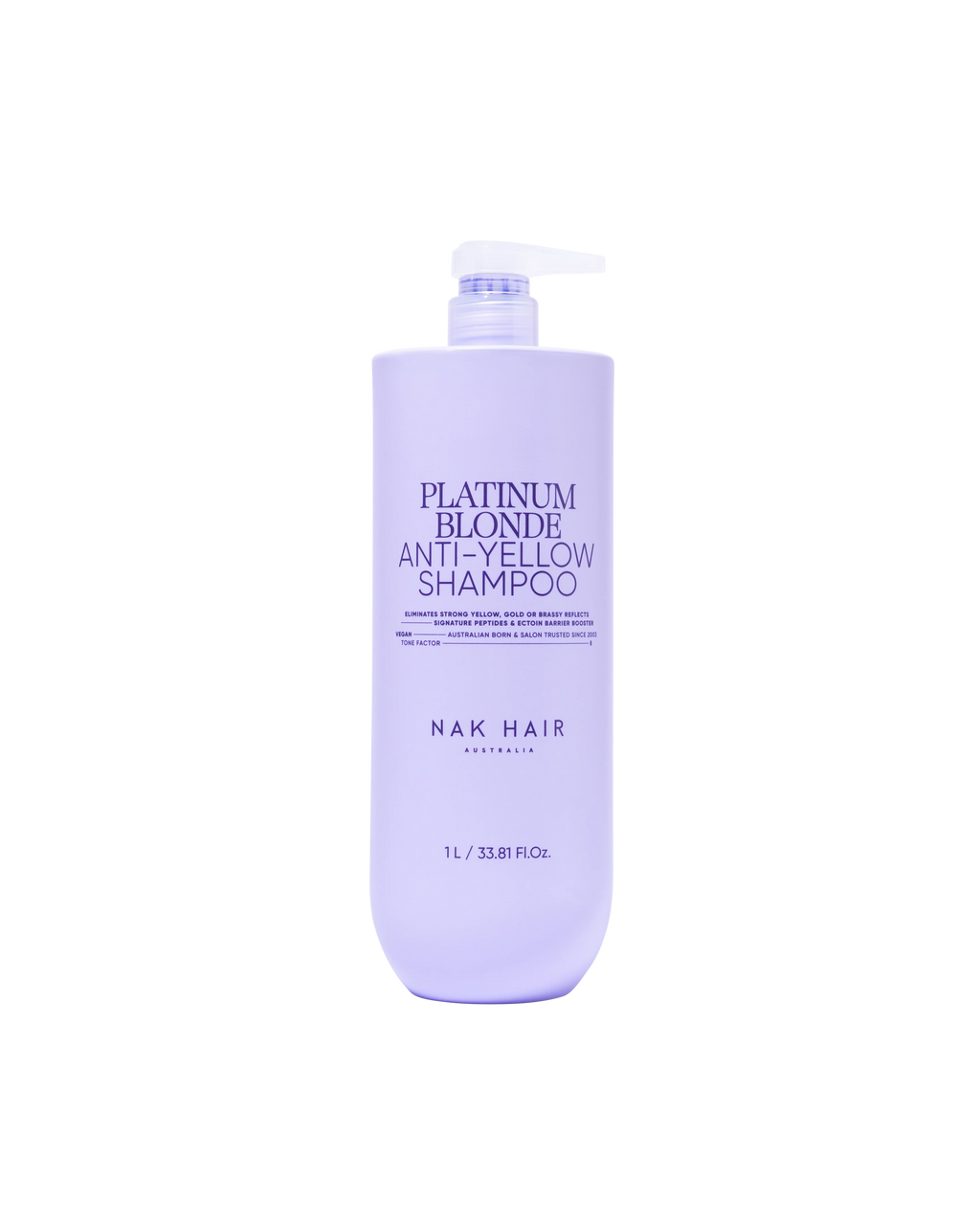 NAK Platinum Blonde Anti-Yellow Shampoo 1 Litre