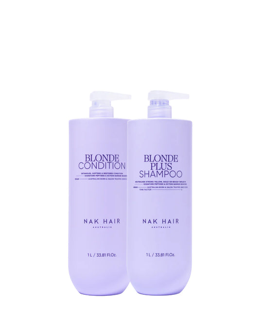 NAK Signature Blonde Plus Shampoo & Blonde Conditioner 1L pack 📣