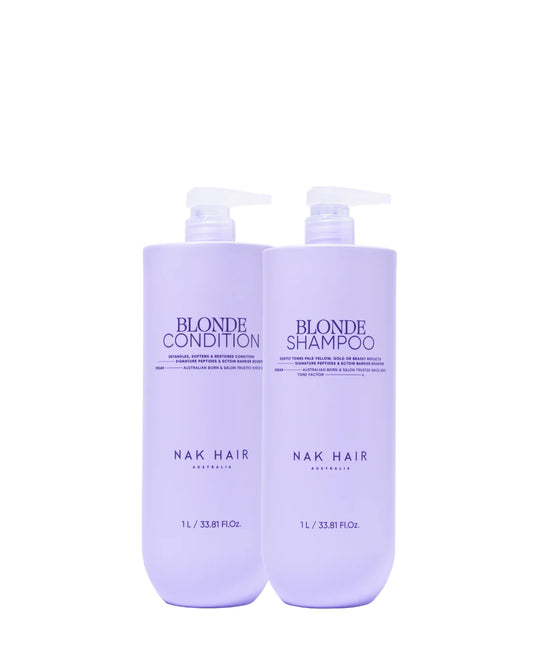 NAK Signature Blonde Shampoo & Condition 1L pack 📣