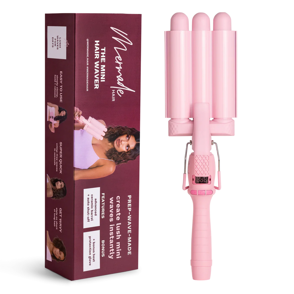 Mermade pro mini hair waver - 25mm pink