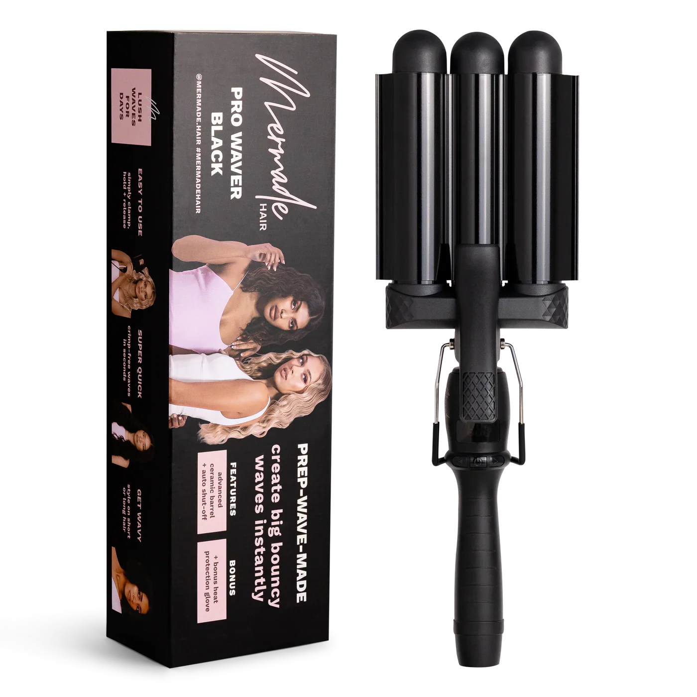 Mermade pro hair waver 32mm black