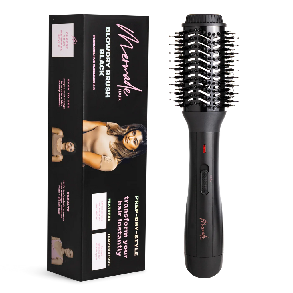 Mermade blow dry brush - sleek black