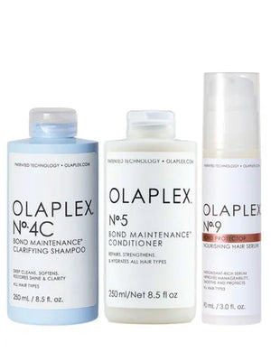 Olaplex Clarifying Shampoo, Conditioner and Serum Pack (NO.4C + NO 5 +NO 9) 📣