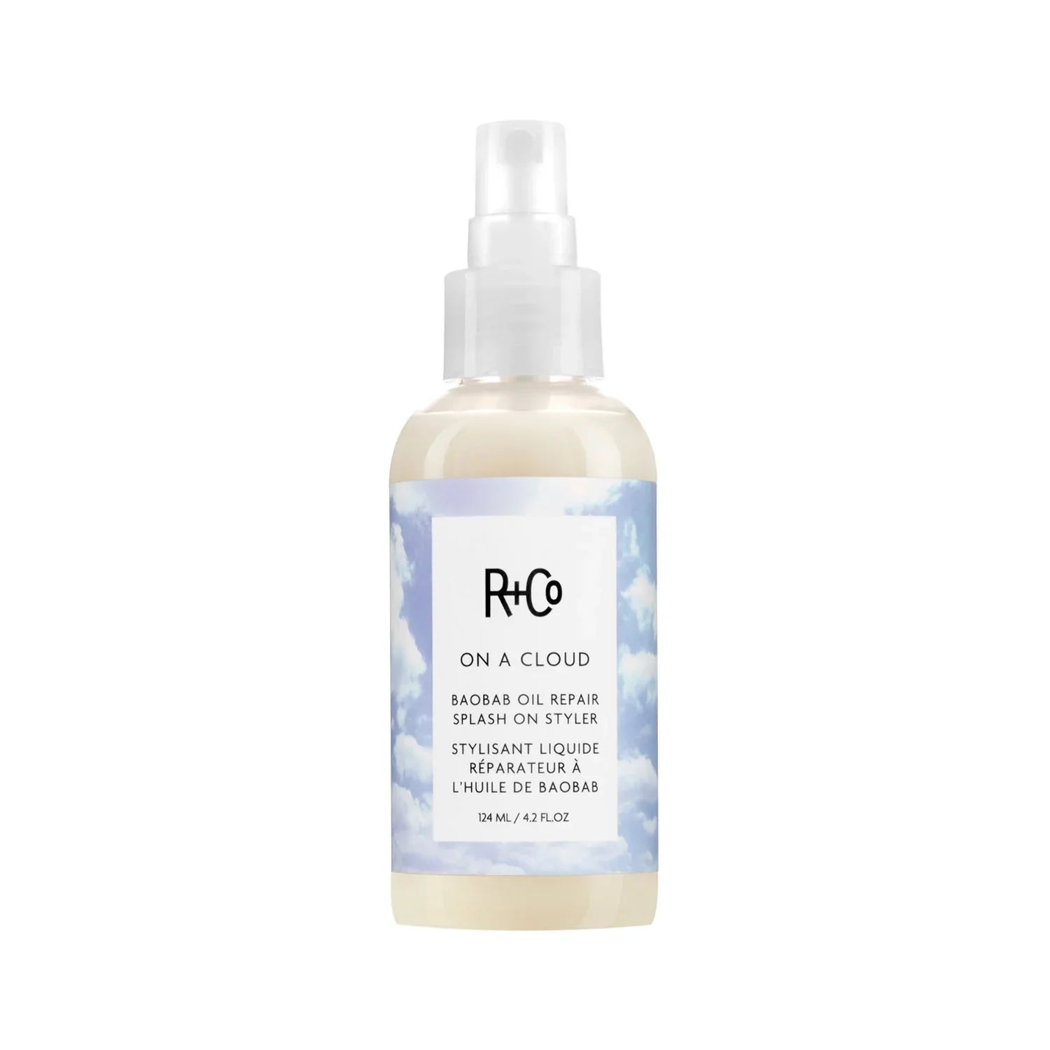 R+Co On a cloud baobab oil repair splash on styler 124ml